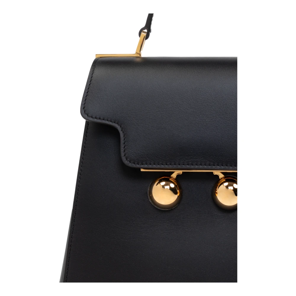 Marni Leren rugzak Black Dames