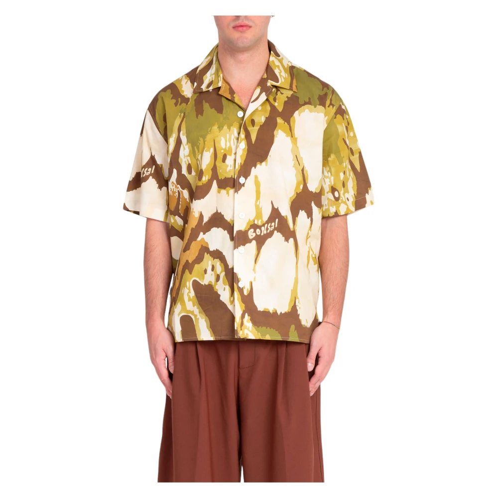 Bonsai Oversize Jungle Bowling Shirt Collectie Kleur Multicolor Heren