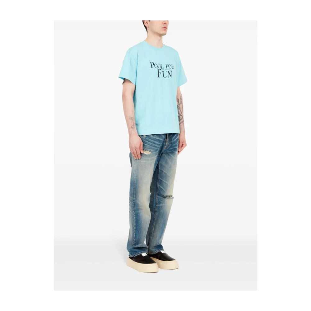 MM6 Maison Margiela Patch T-Shirt Blue Heren