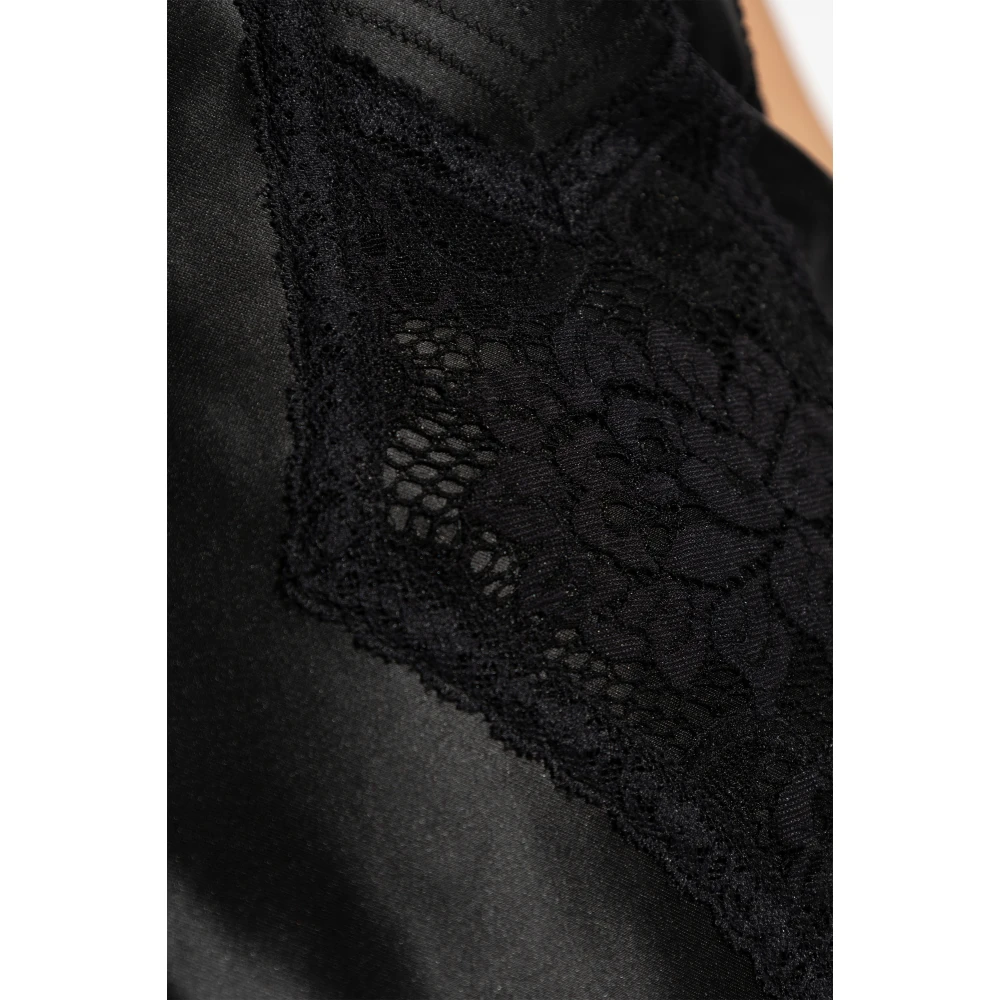 Dolce & Gabbana Satijnen jurk Black Dames