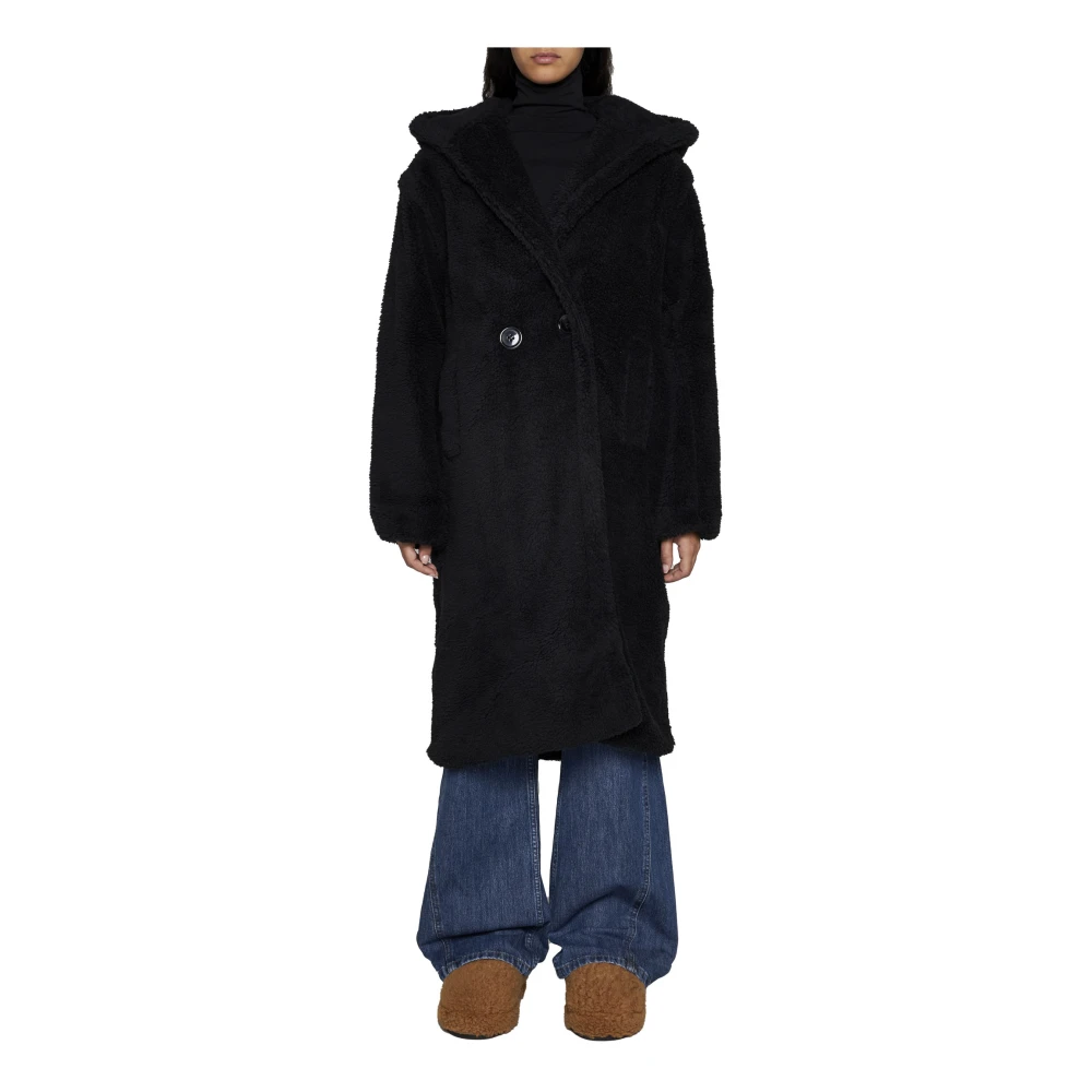 Apparis Zwarte Hooded Mia Jas Black Dames