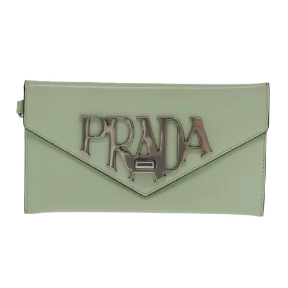 Prada Vintage Pre-owned Leather wallets Beige Dames