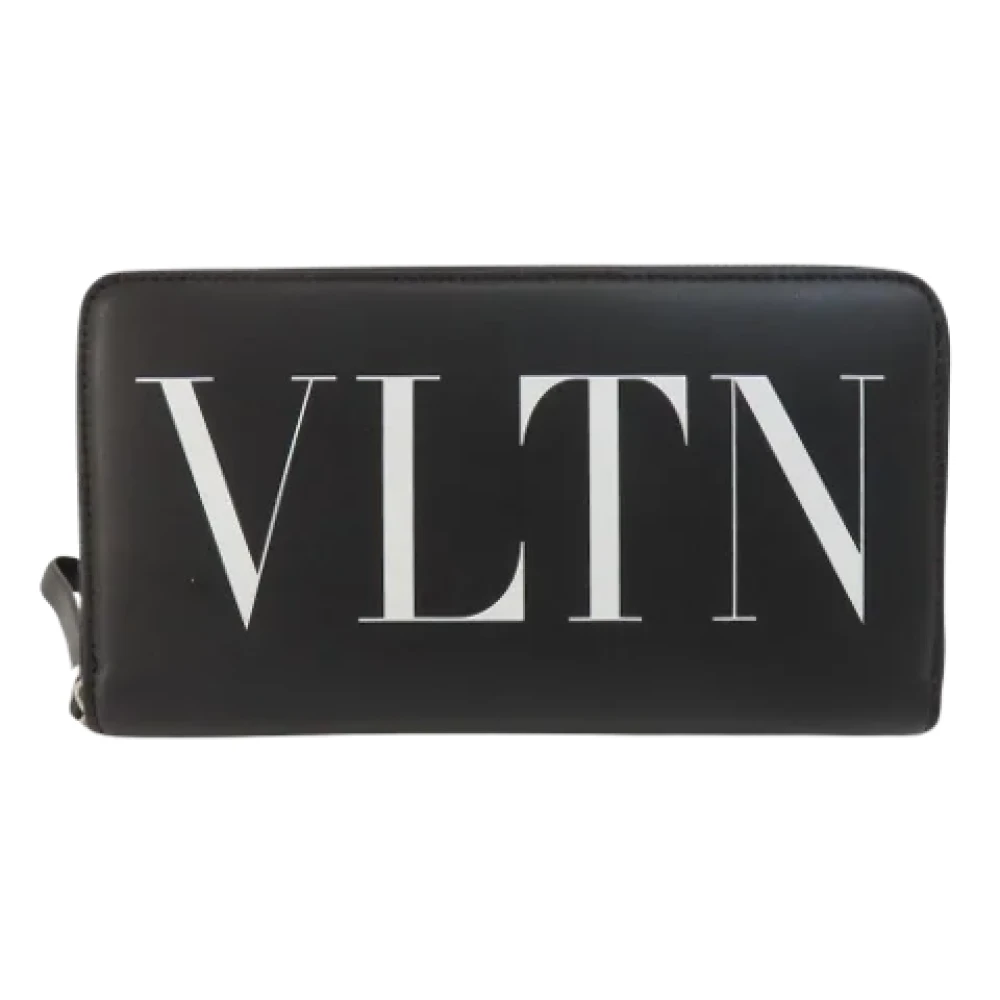 Valentino Vintage Pre-owned Leather wallets Black Dames