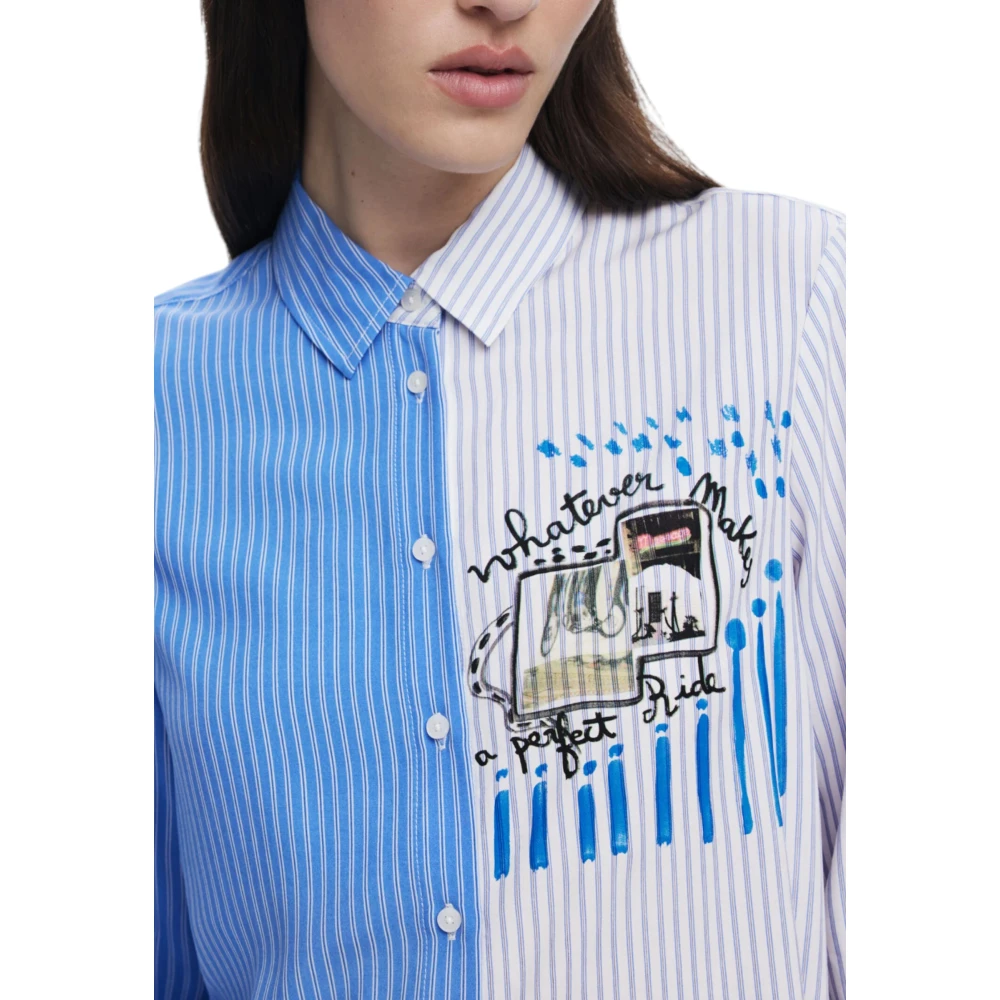 Desigual Lange mouwen viscose shirt voor dames Multicolor Dames