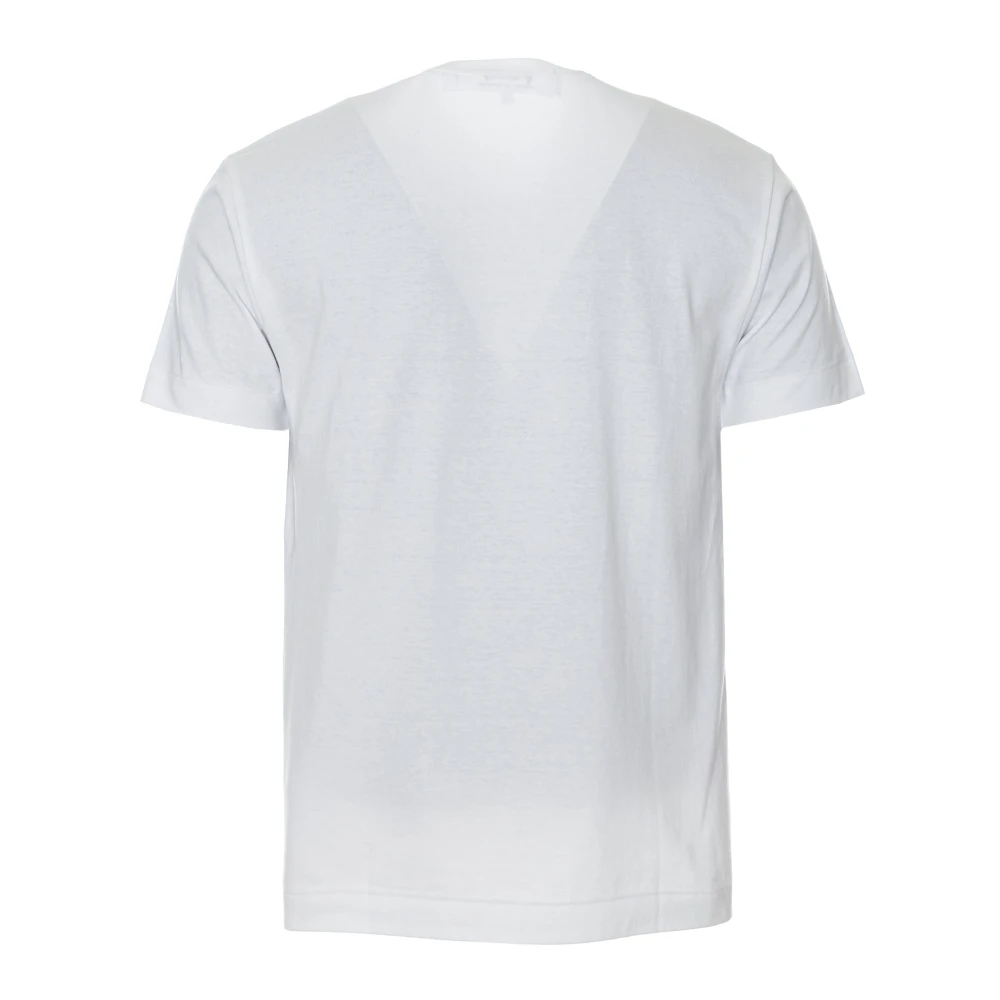 Comme des Garçons Play Logo Patch T-Shirt Ronde hals Made in Japan White Heren