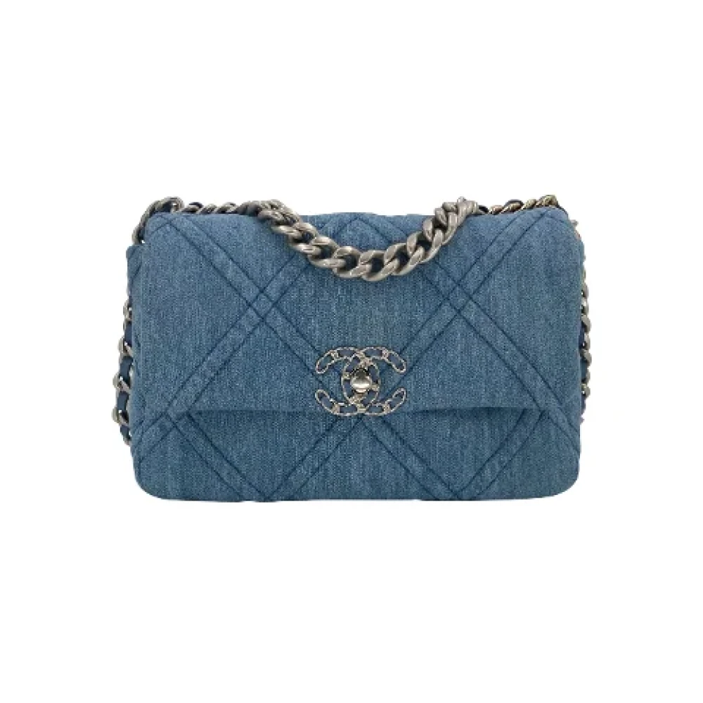 Chanel Vintage Pre-owned Denim crossbody-bags Blue Dames