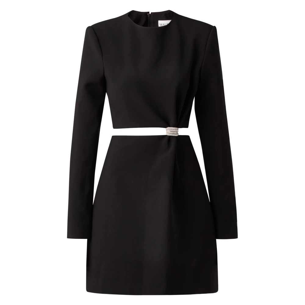By Malina Versierde Cut Out Mini Jurk Zwart Black Dames