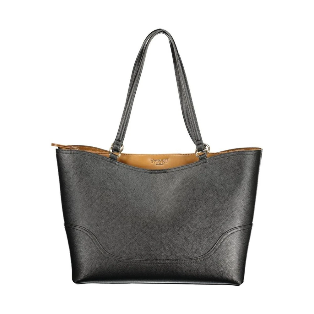 Twinset Women's Two Tone Black/Land Brown Two-Tone Unlined Shopper Bag - Image 3