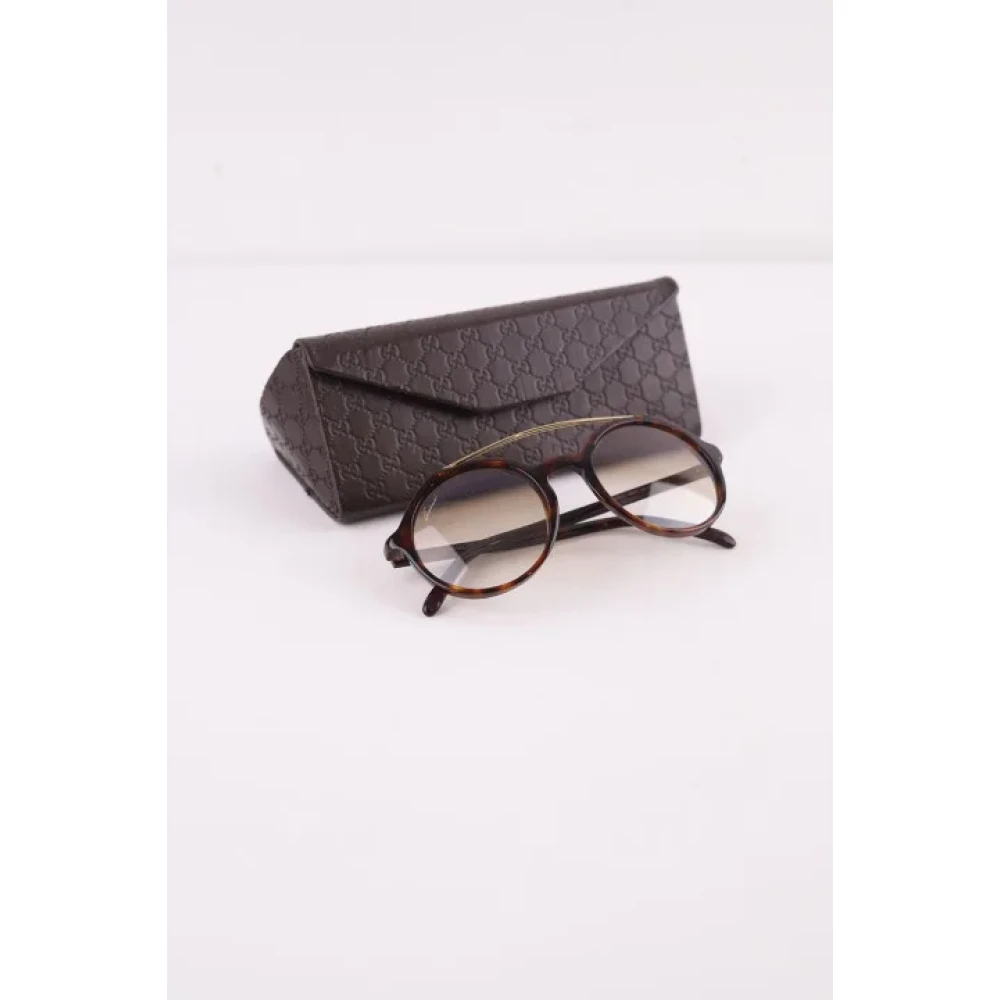 Gucci Vintage Pre-owned Plastic sunglasses Brown Dames