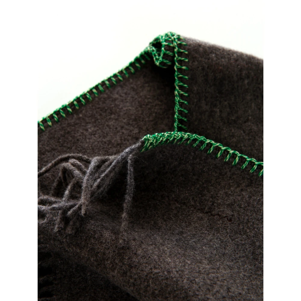 Marni Luxe Cashmere Wol Sjaal met Franjes Gray Heren