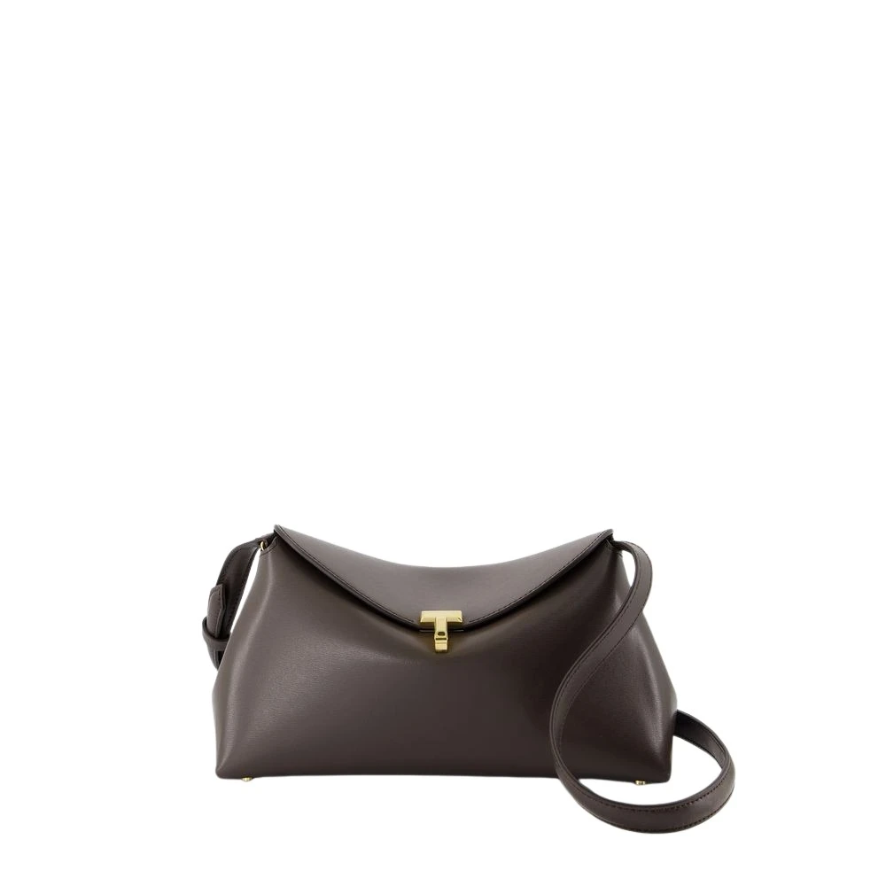 Totême Women's Brown Shoulder Bags, One Size, Leather Clutch With Detachable Strap