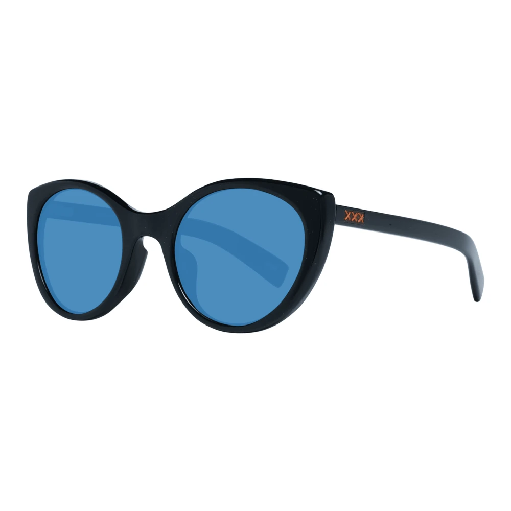 Er egildo Zegna Zwarte Ronde Gepolariseerde Zonnebril Black Unisex