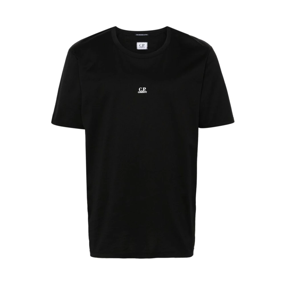 C.P. Company Zwart T-shirt met Logo Print Black Heren
