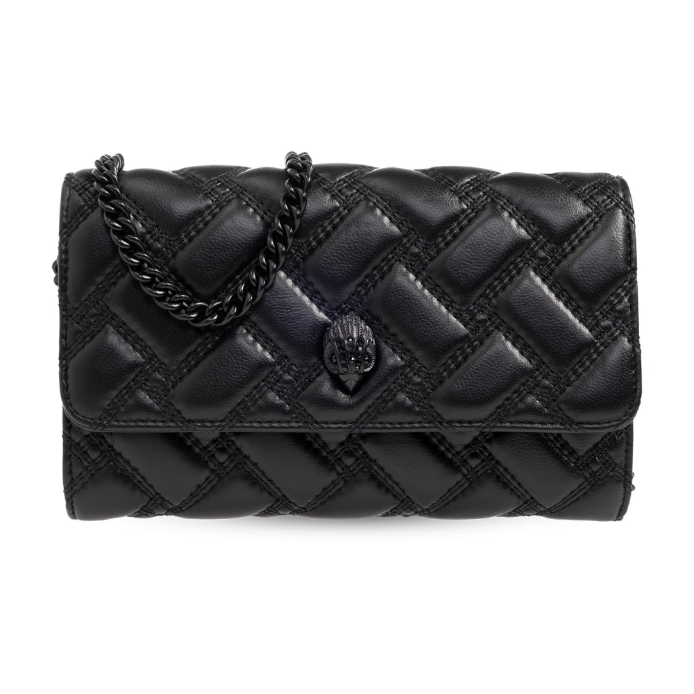 Kurt Geiger Gewatteerde portemonnee met ketting 'Kensington' Black Dames
