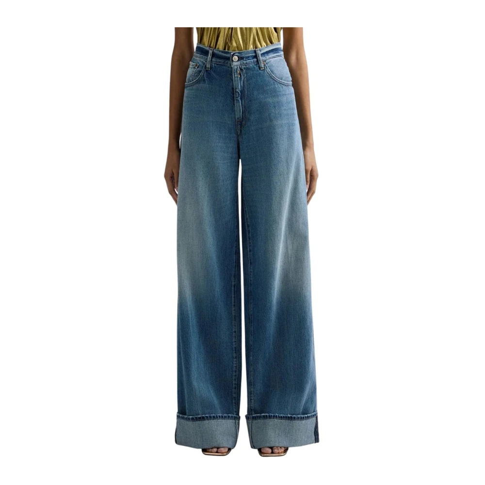 Replay Women's Blue Wide Jeans, W27 L30, Wide Jeans