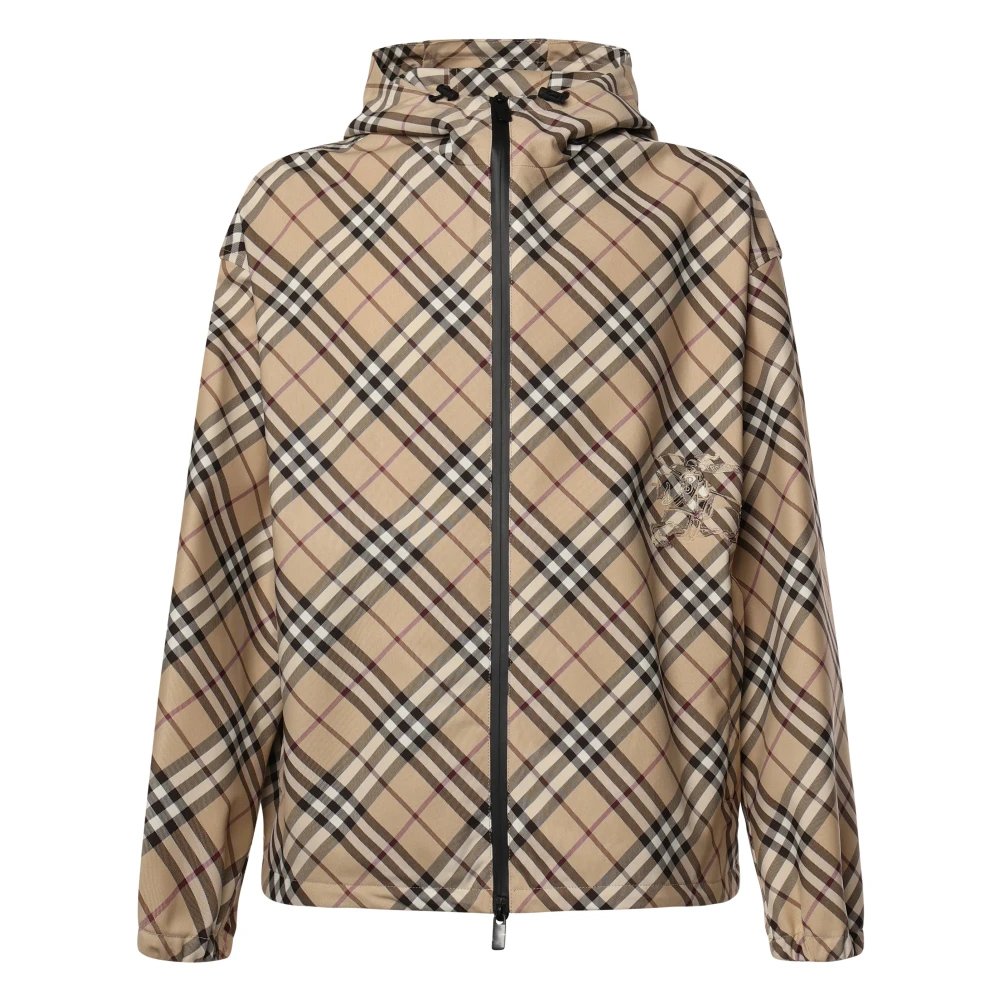 Burberry Beige Jassen met Aangepaste Capuchon Beige Heren