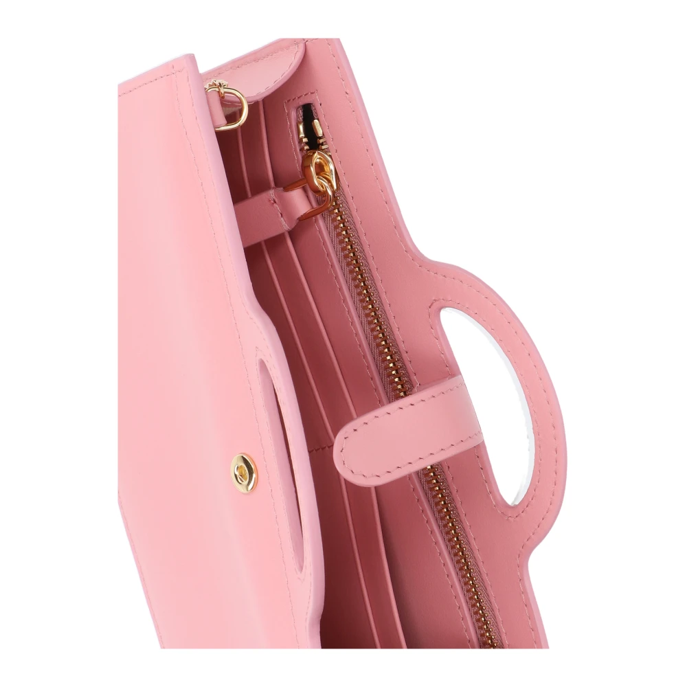 Marni Roze Leren Portemonnee met Kettingriem Pink Dames