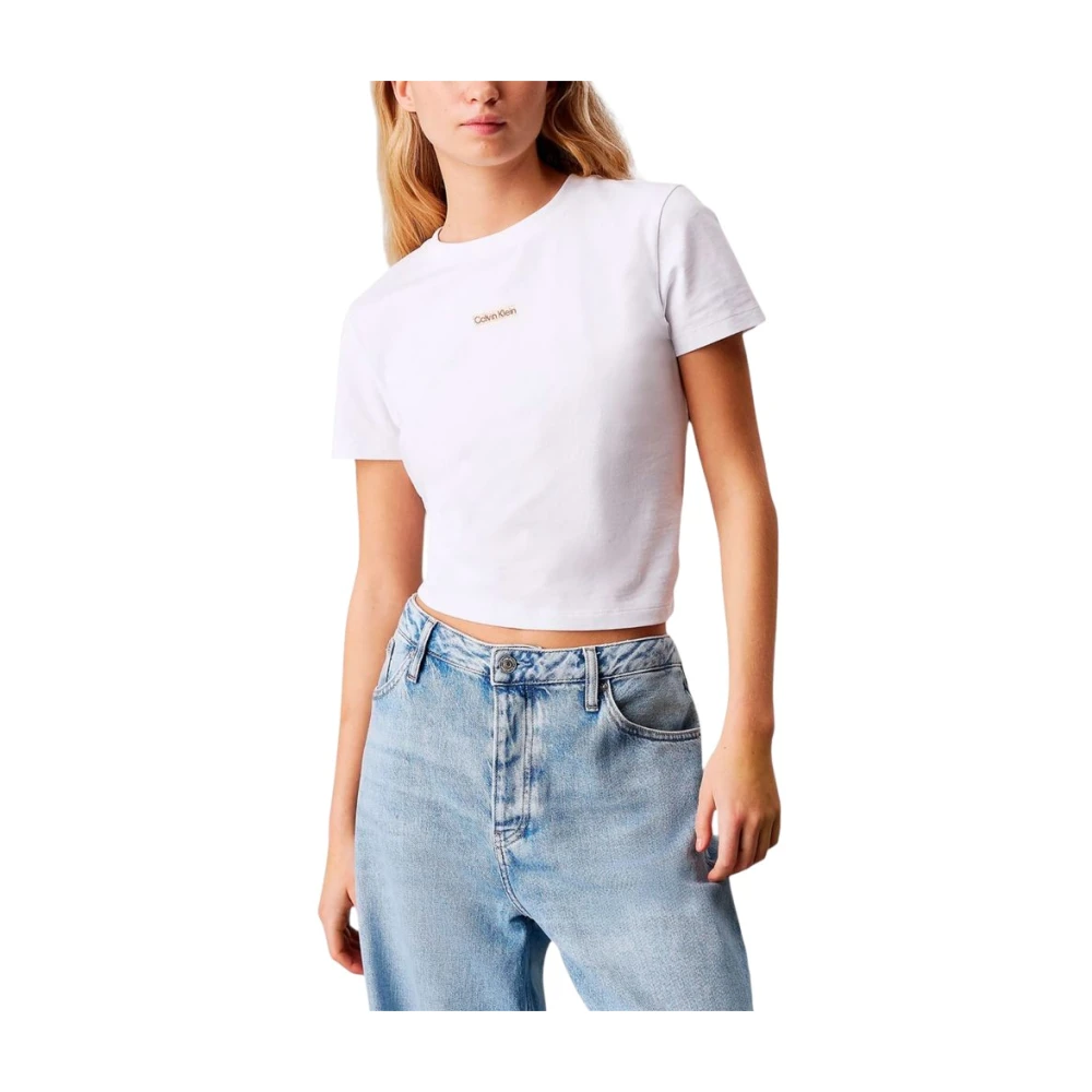Calvin Klein Jeans Women's White Placed Institutional J20j225524