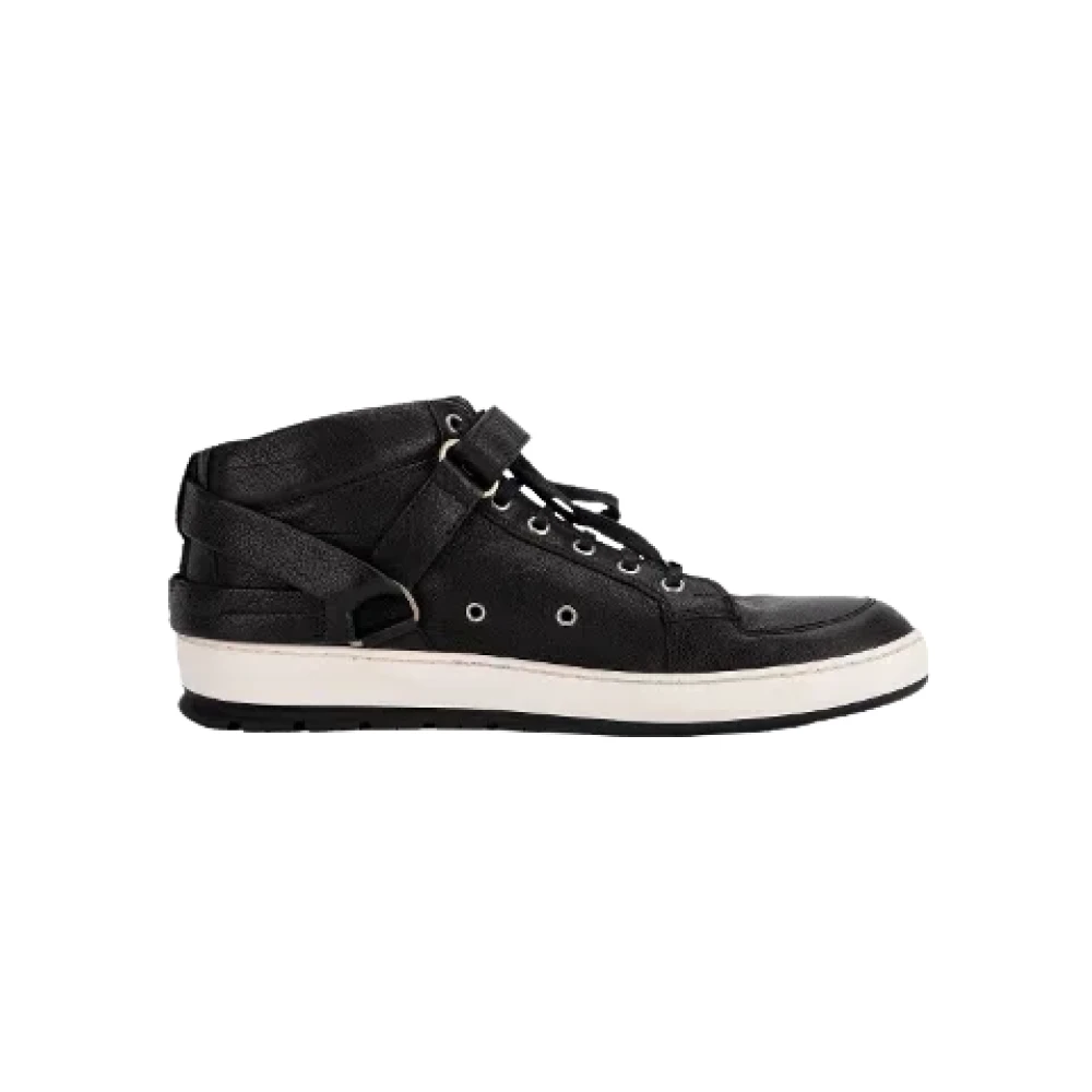 Dior Vintage Pre-owned Leather sneakers Black Heren