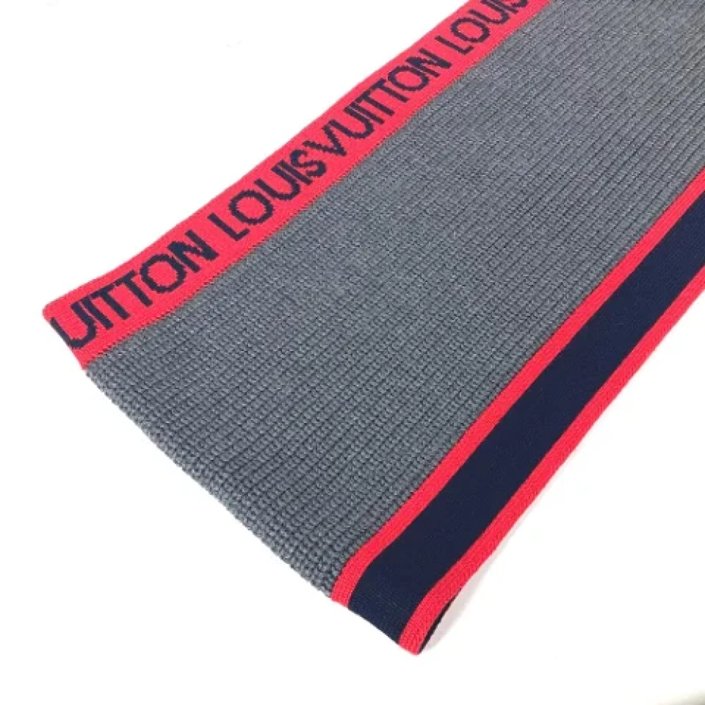 Louis Vuitton Vintage Pre-owned Wool scarves Blue Dames