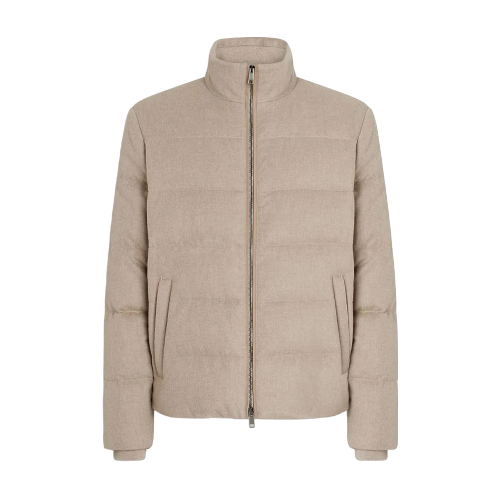Zegna Men's Beige Winter Jackets, Xl, Oasi Quilted Cashmere Jacket