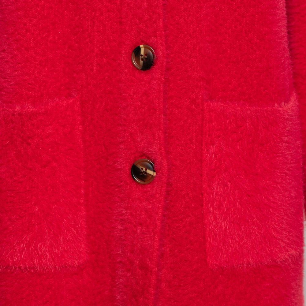 &Co Woman Zacht gebreide cardigan Red Dames