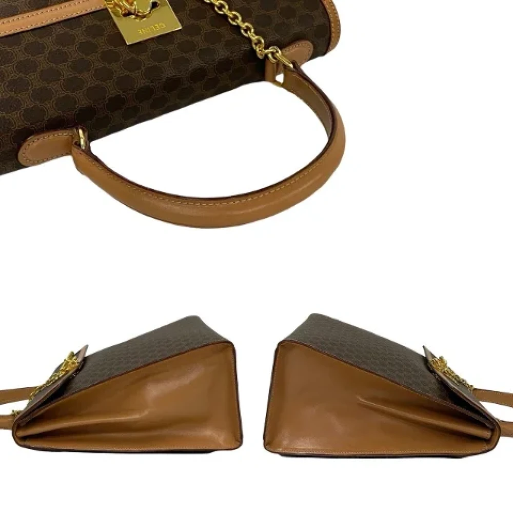 Celine Vintage Pre-owned Leather handbags Brown Dames