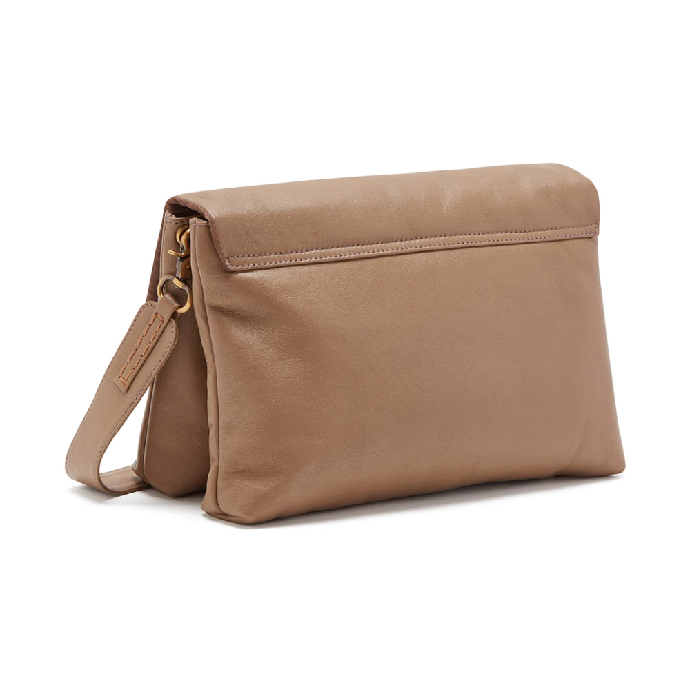 Maliparmi Puffy Crossbody Tas met Juweelsluiting Brown Dames