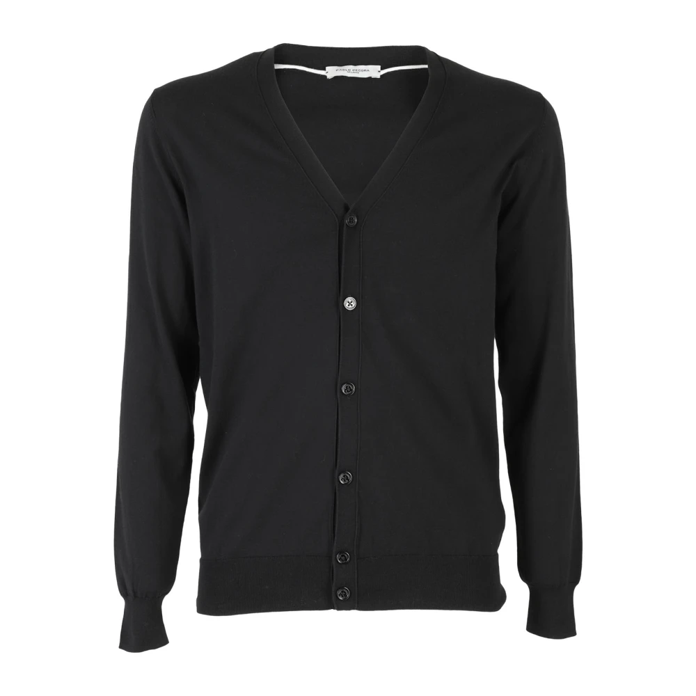 Paolo Pecora Elegant Button Detail Shirt Black Heren