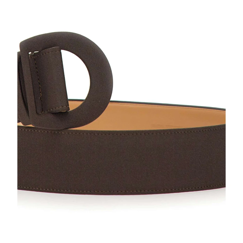 MVP wardrobe Chocolade Stoffen Riem met Gesp Brown Dames
