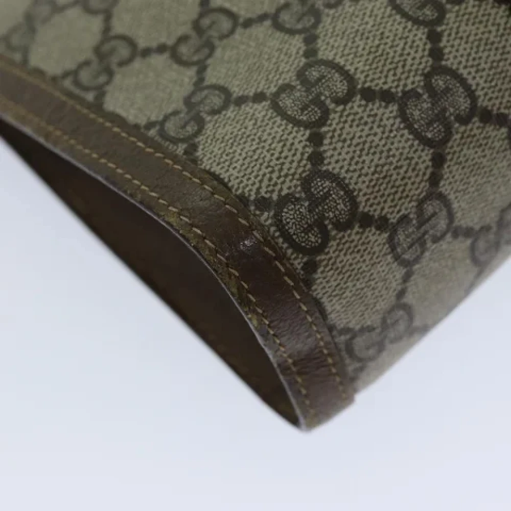 Gucci Vintage Pre-owned Leather clutches Beige Dames