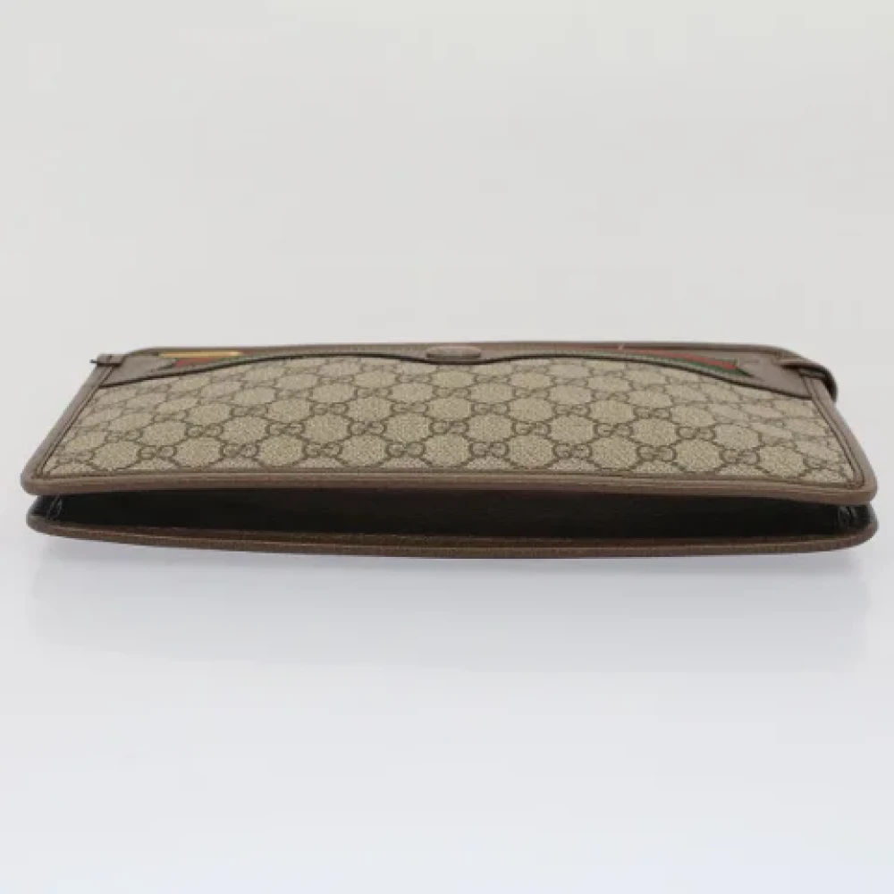 Gucci Vintage Pre-owned Canvas clutches Gray Dames