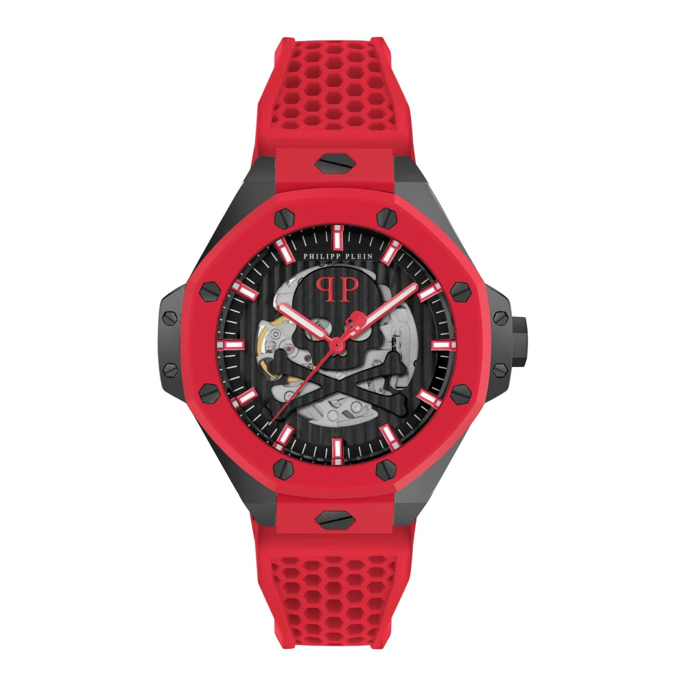 Philipp Plein Men's Red Watches, One Size, Skeleton Royal Automatic Watch