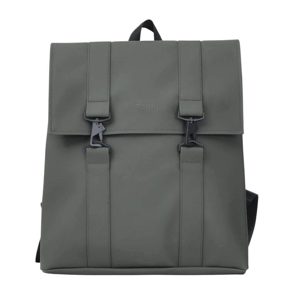 Rains Green Backpacks, Male, One Size, Minimalist Backpack For City Style