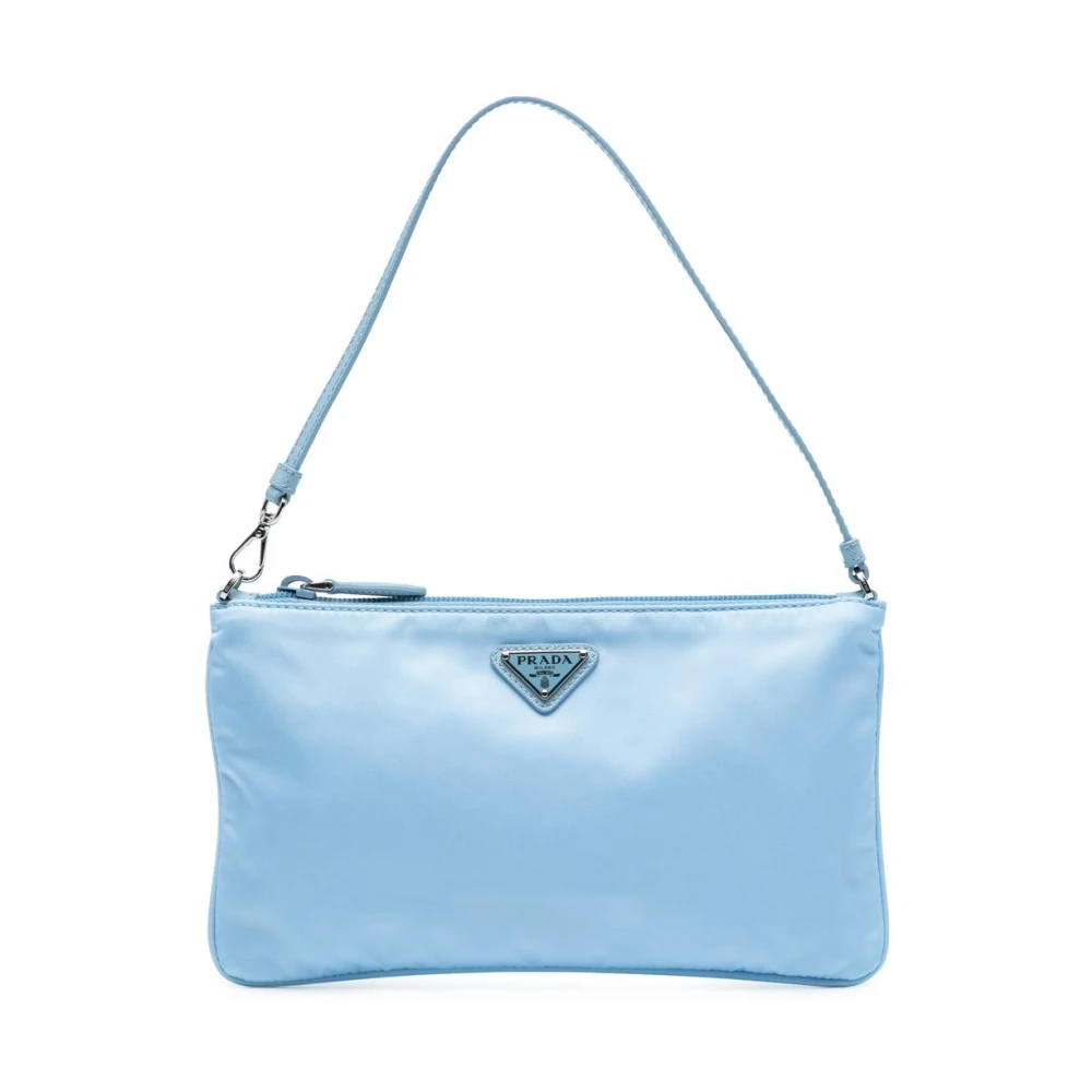 Prada Vintage Women's Blue Pre-Owned Nylon Mini Bag