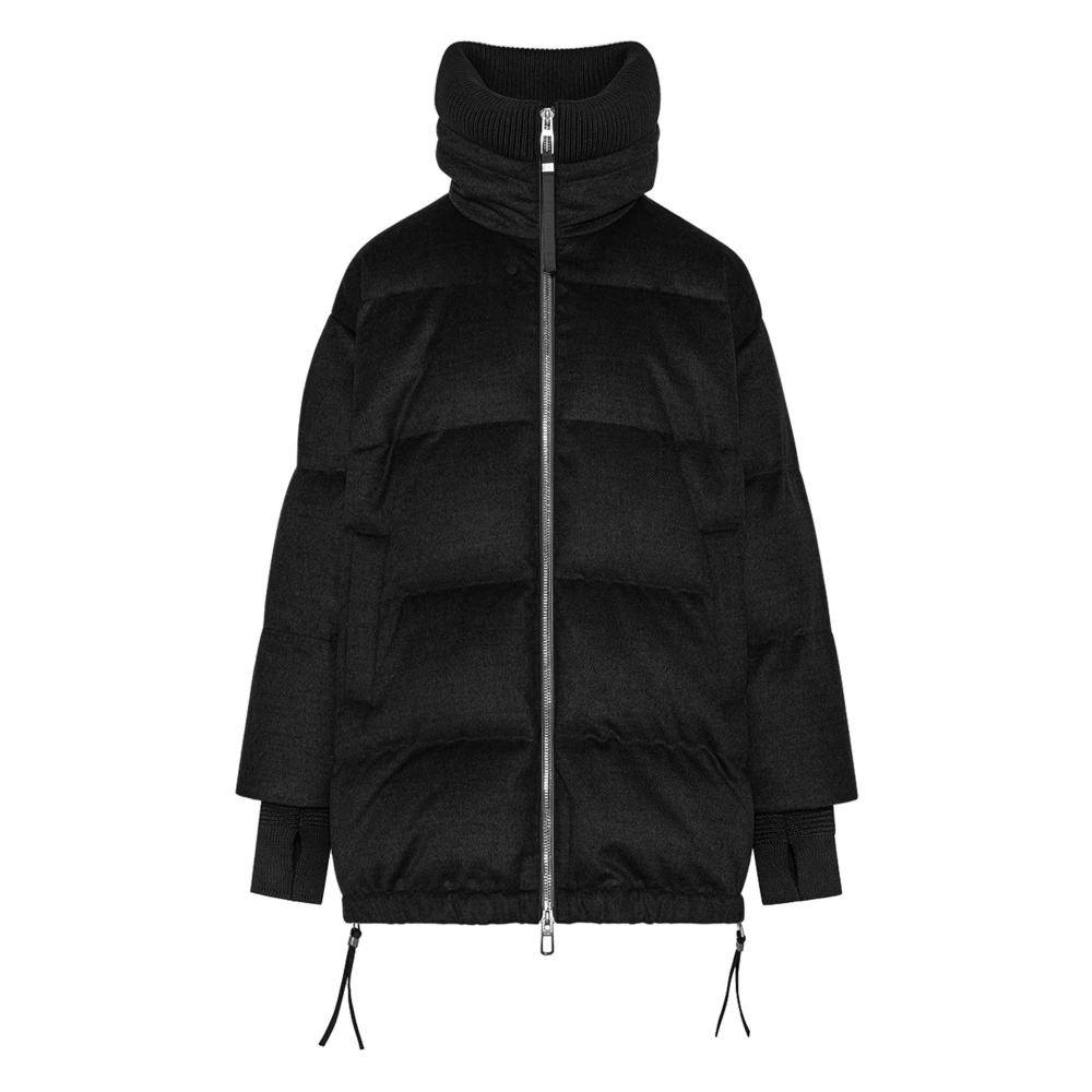 Duno Lange Pufferjas Black Dames