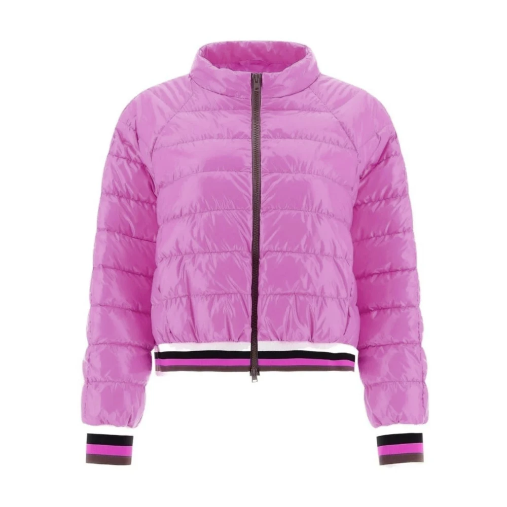 Herno Women's Pink Zipped Bomber Jacket