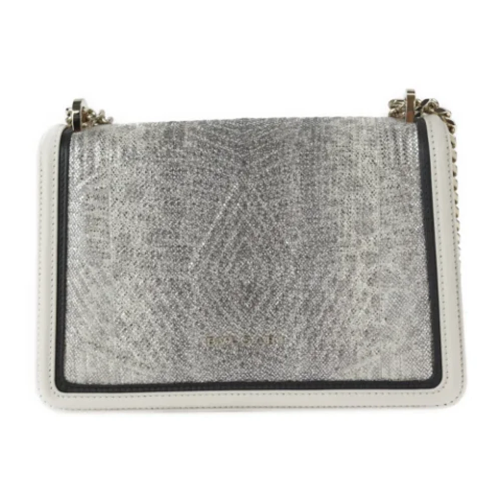 Bvlgari Vintage Pre-owned Fabric shoulder-bags Gray Dames