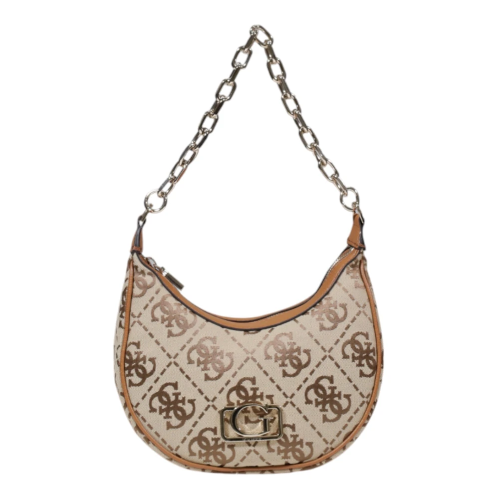 Guess Stijlvolle Print Rits Jurk Beige Dames