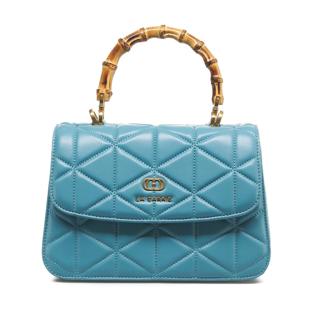 La Carrie Blauwe Leren Handtas Lea Blue Dames