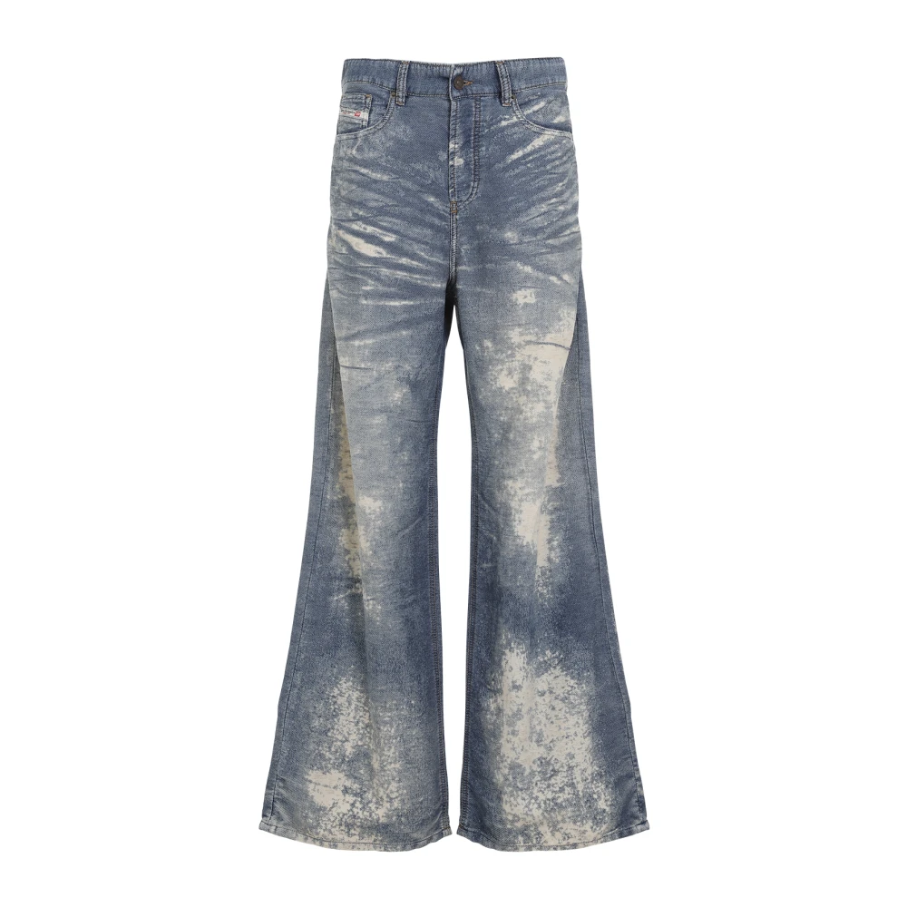 Diesel Vintage Distressed Jeans met Devoré Behandeling Blue