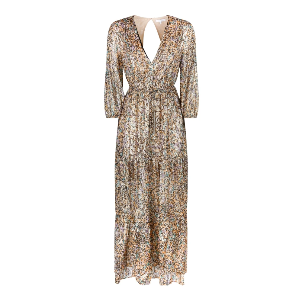 PATRIZIA PEPE Kleurrijke Fantasie Jurk met Rugopening Multicolor Dames