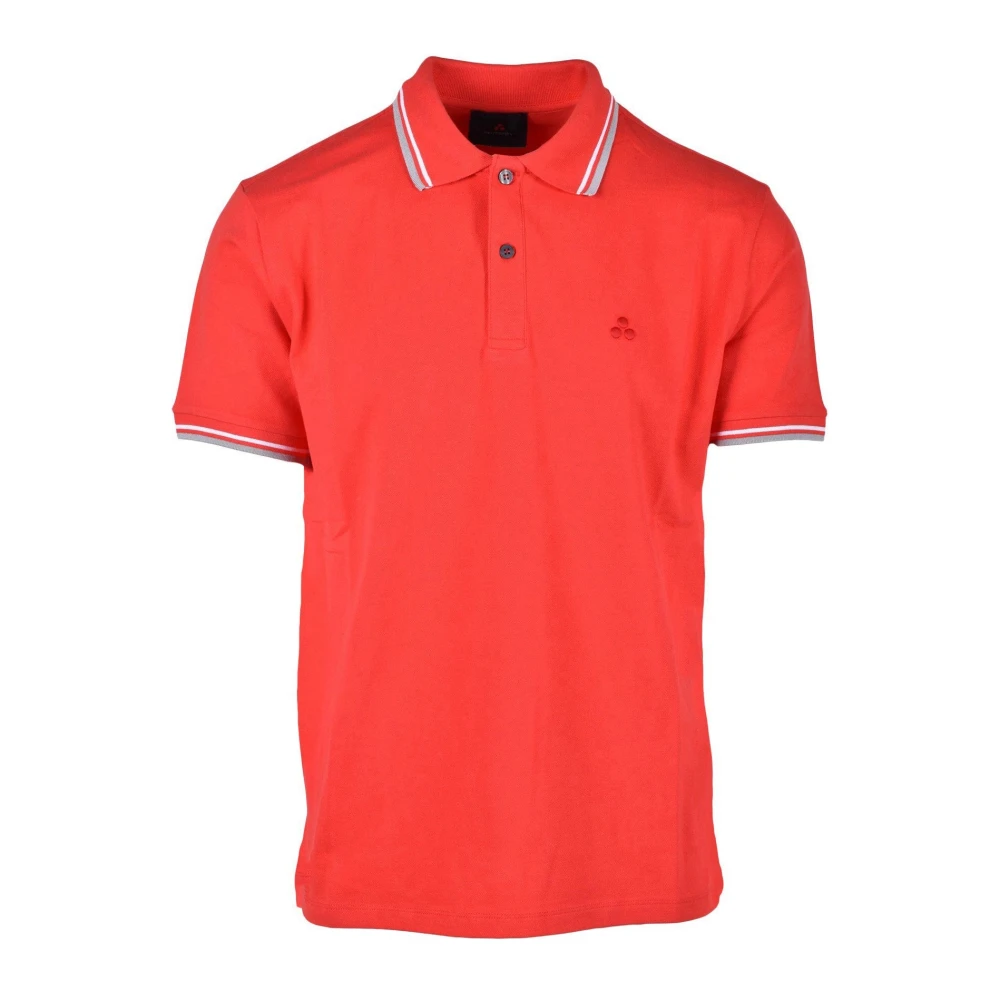 Peuterey Katoen Elastaan Polo Shirt Red Heren