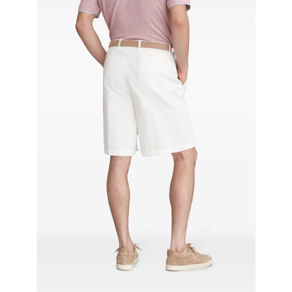 BRUNELLO CUCINELLI Elegante Shorts voor Mannen White Heren