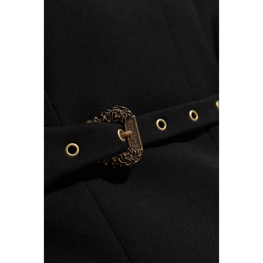 Versace Jeans Couture Blazer met zakken Black Dames