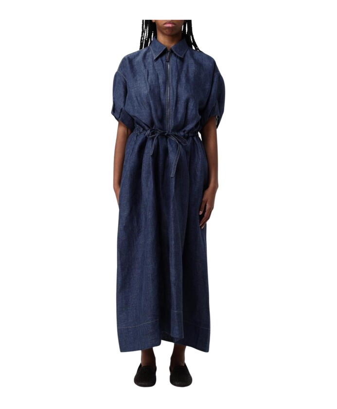 robe-maxi-bleue-a-fermeture-eclair