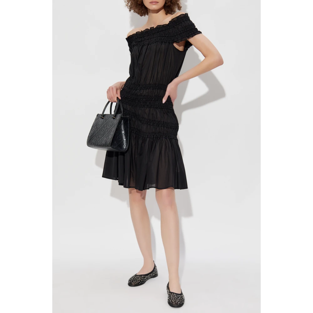 TORY BURCH Schouderloze jurk Black Dames