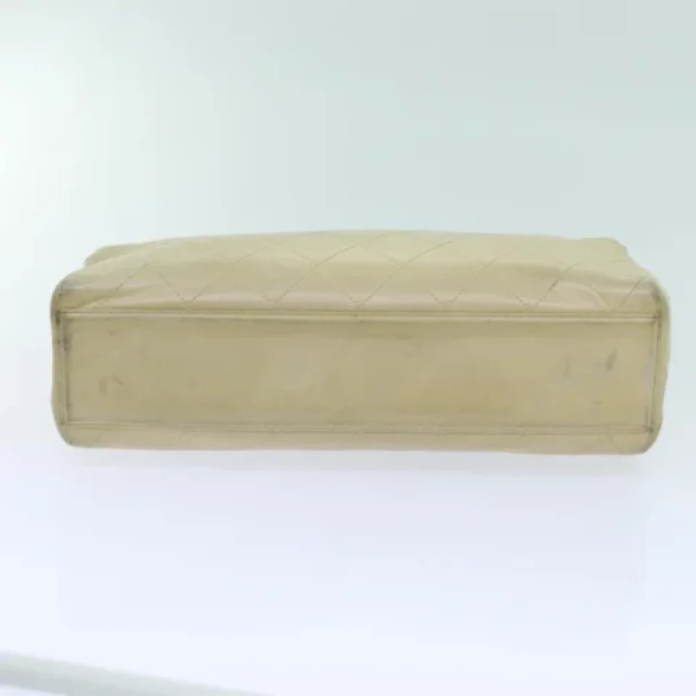 Chanel Vintage Pre-owned Leather totes Beige Dames