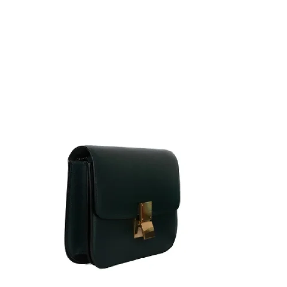 Celine Vintage Pre-owned Leather celine-bags Green Dames
