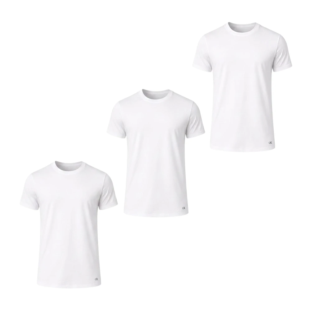 Calvin Klein Men's White Cotton Classics Crew Neck T-Shirt Pack - T-Shirts - M - Tops